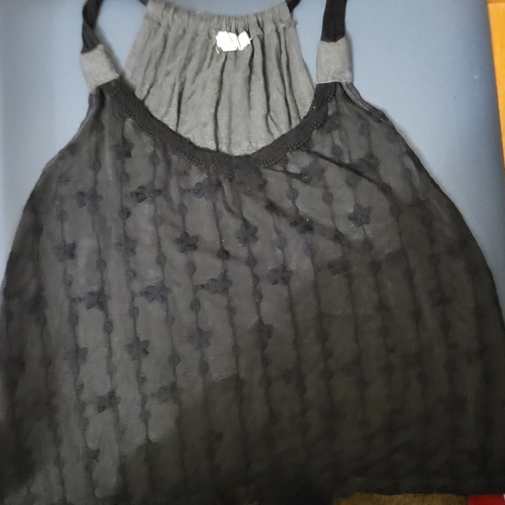 Black Sheer Sleeveless Top